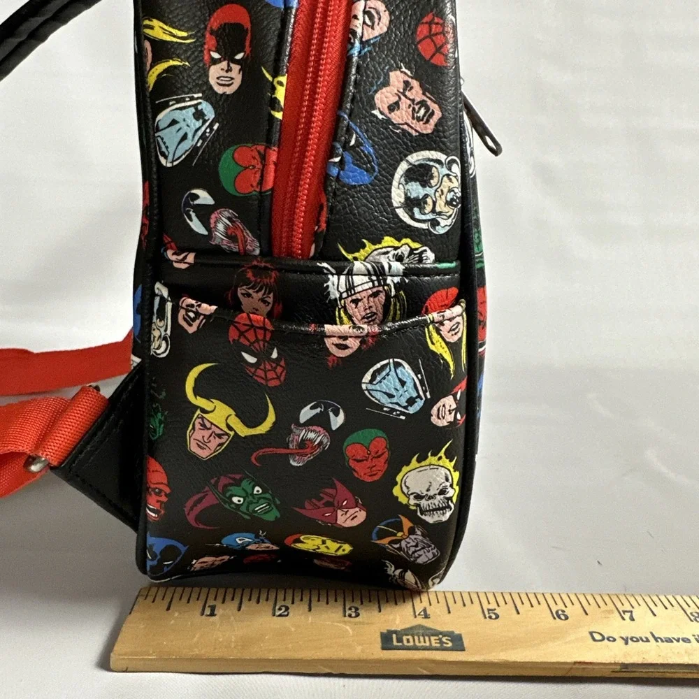 Loungefly Marvel 80th Anniversary Mini Backpack Comic Character Faces Bag Heros